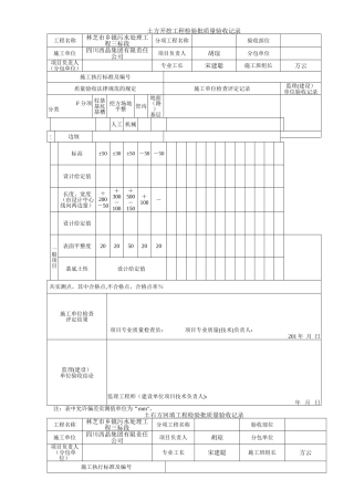 工程检验批质量验收记录