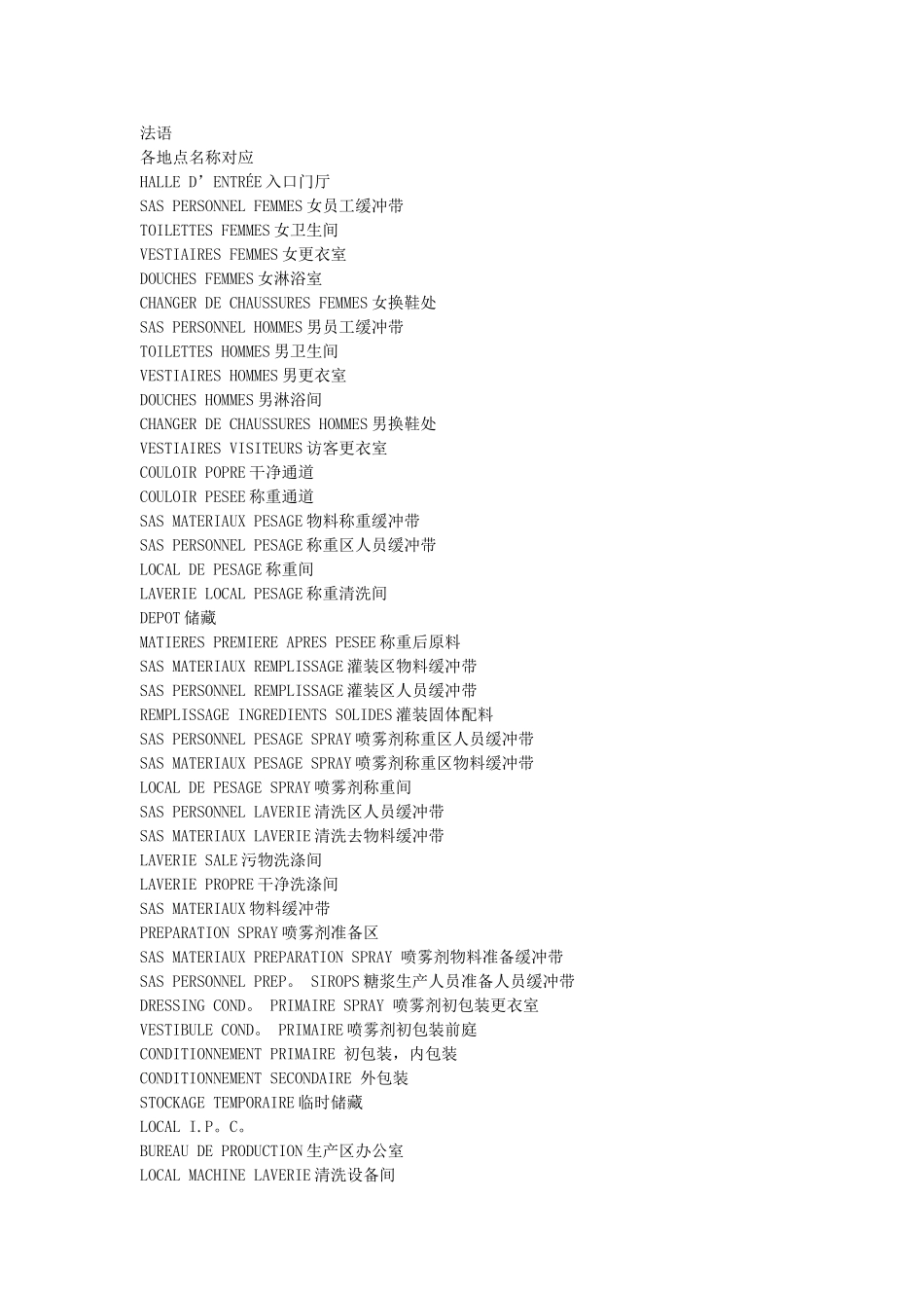 工程法语标准要求_第1页