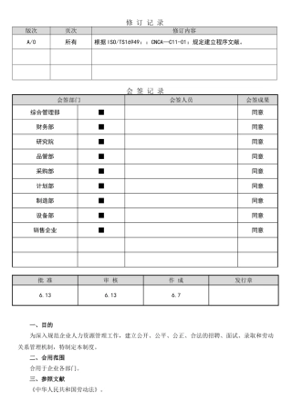2025年人员招录l流程及劳动关系管理制度