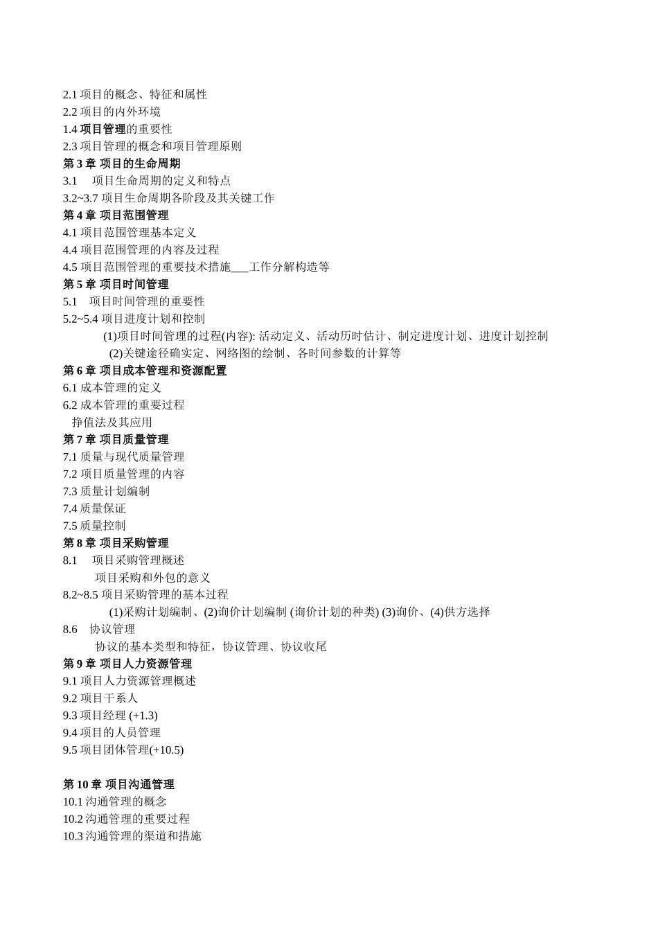 2025年交通大学项目管理学位考试大纲_第2页