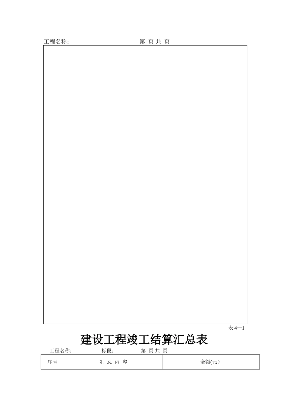 工程清单竣工结算表格_第2页