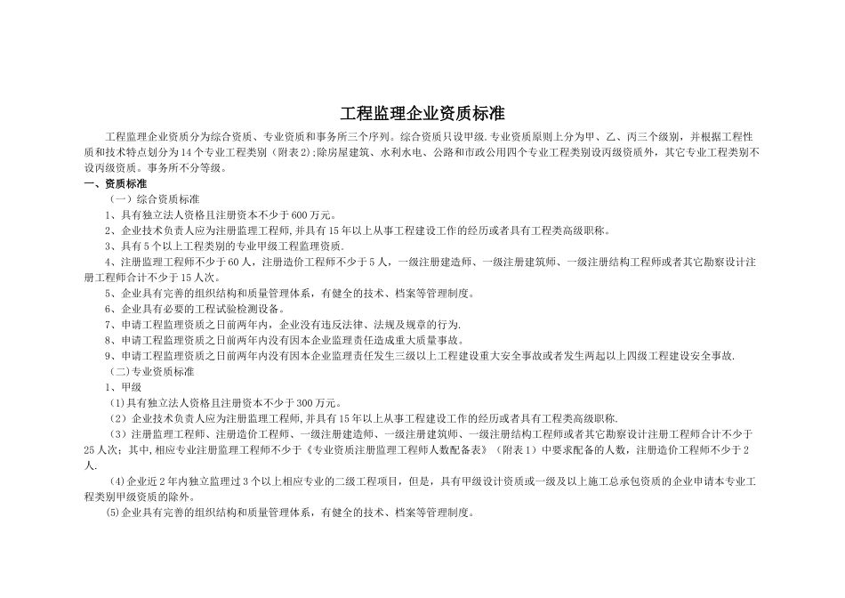 工程监理企业资质标准_第1页