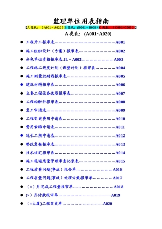 工程监理单位用建龙表格
