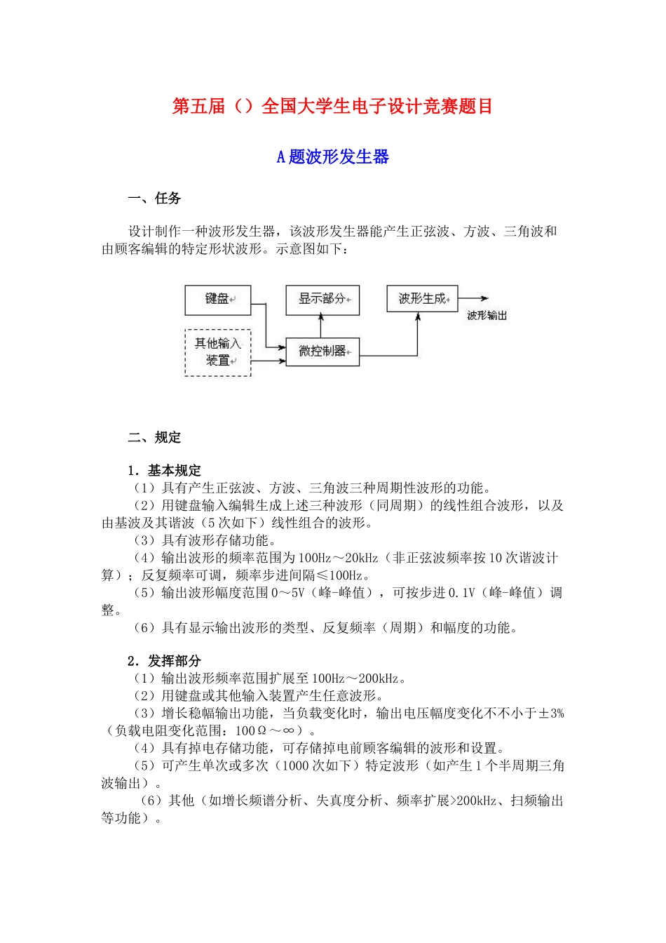 2025年历届全国大学生电子设计竞赛题目汇编—PLD_第2页