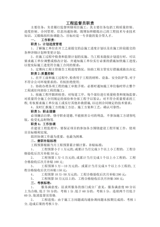 工程监督员职责