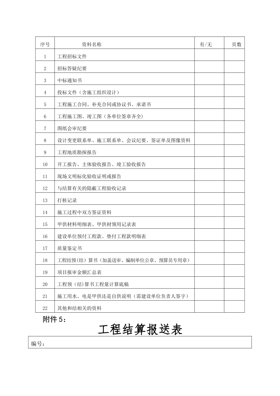 工程竣工结算需提供资料_第3页