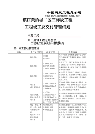 工程竣工验收及交付管理细则