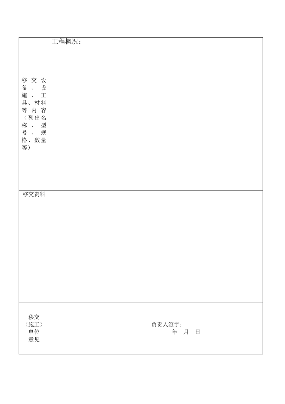 工程竣工验收移交报告_第2页