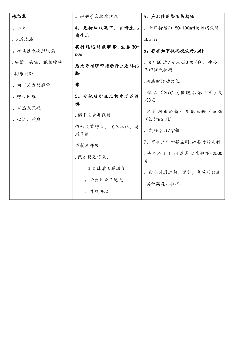 2025年产房分娩安全核查表知识点_第2页