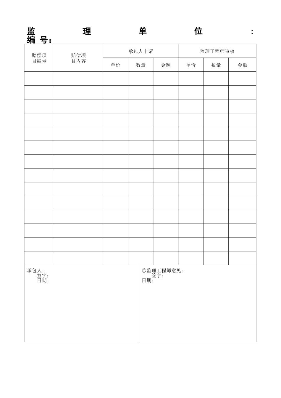 工程索赔表格_第3页