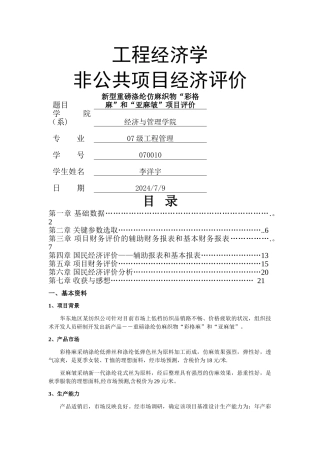 工程经济学大作业