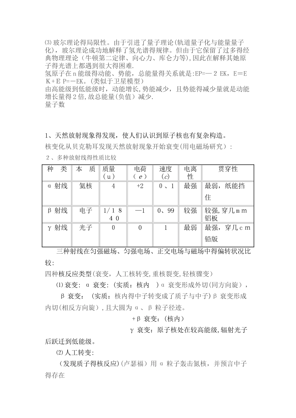 2025年高中物理原子与原子核知识点总结_第3页