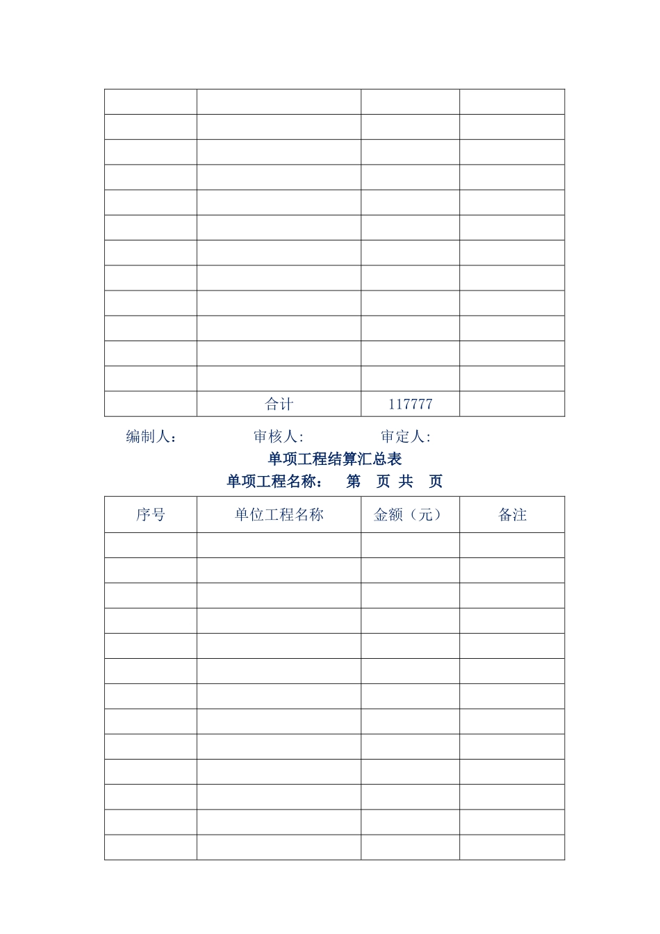 工程结算书范本44520_第2页