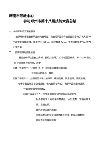 2025年年技能竞赛总结