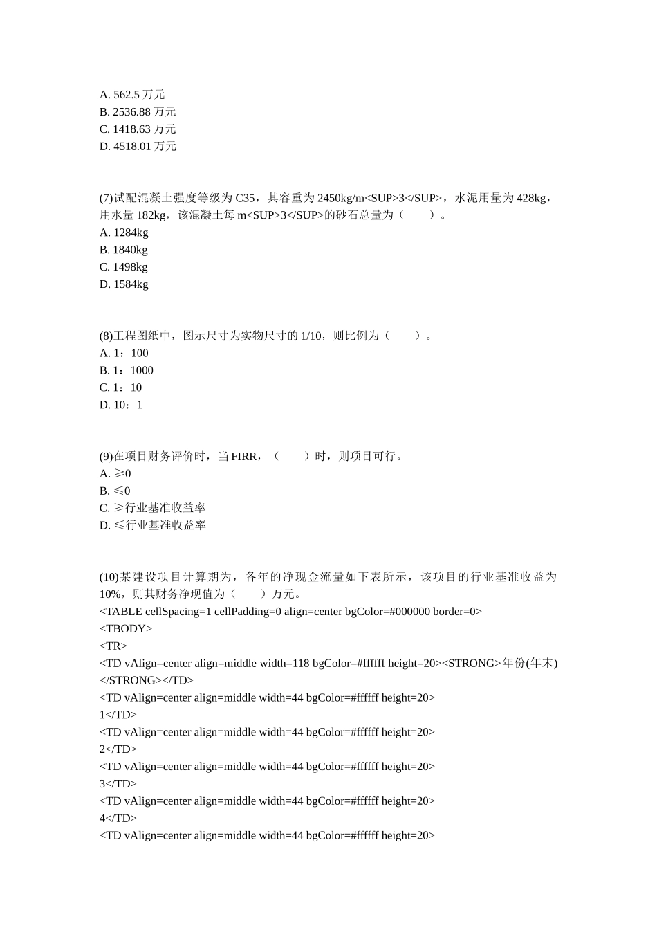 2025年资产评估师考试《建筑工程评估》模拟题_第2页