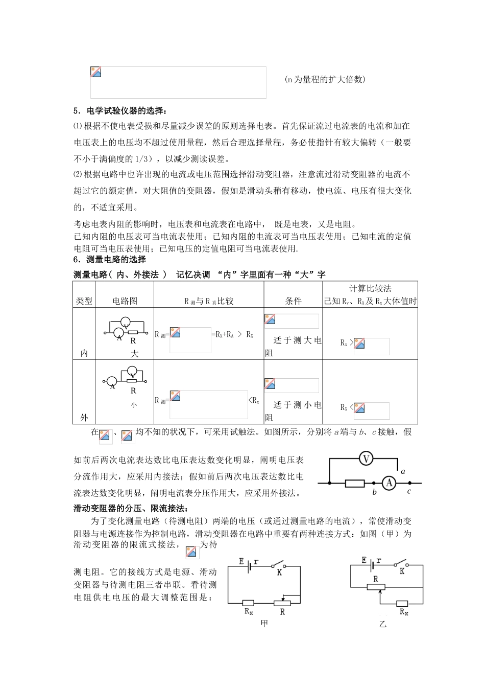 2025年高中物理电学实验重要知识点归纳_第2页