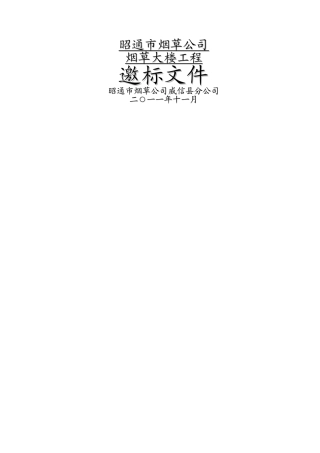 工程议标文件