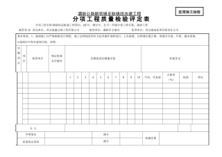 工程质量检验表