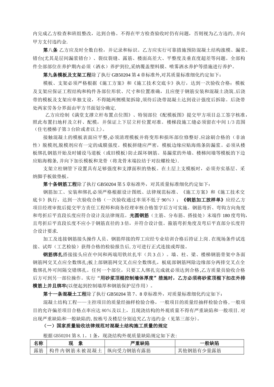 工程质量管理专项协议_第2页