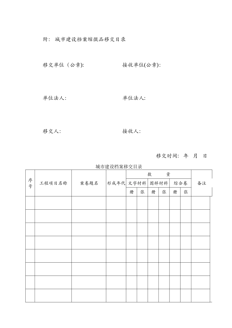 工程资料移交书_第3页