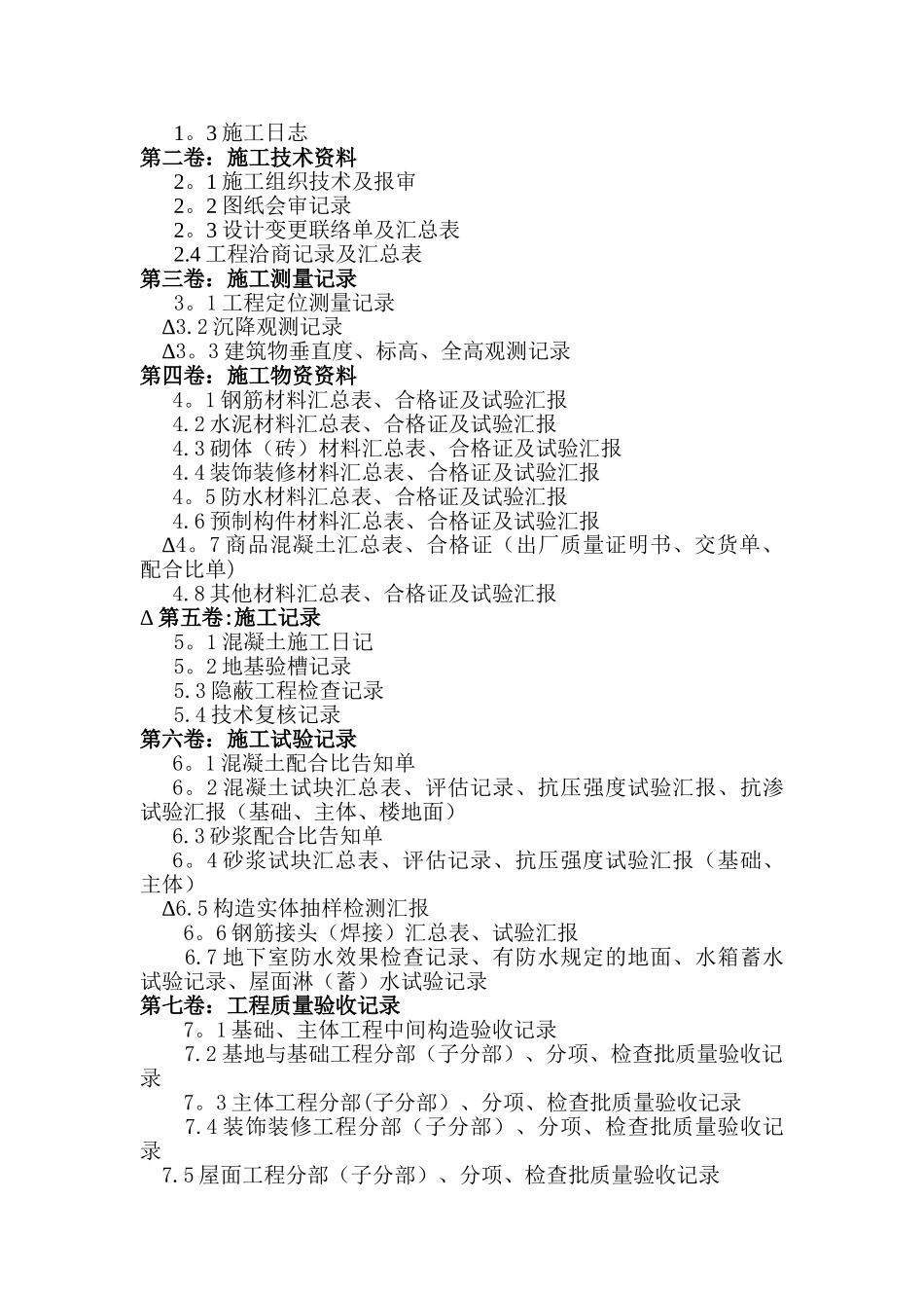 2025年完整的全套建筑工程施工资料目录_第2页