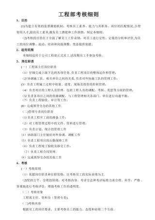 工程部绩效考核