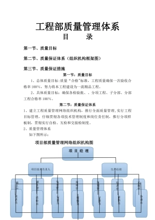 工程部质量管理体系