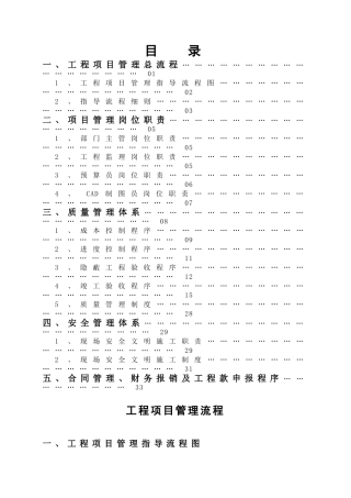 工程部项目管理体系