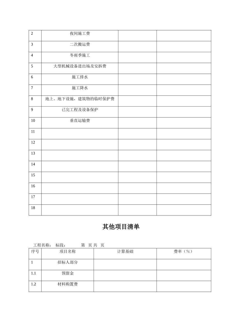 工程量清单表格示例_第3页
