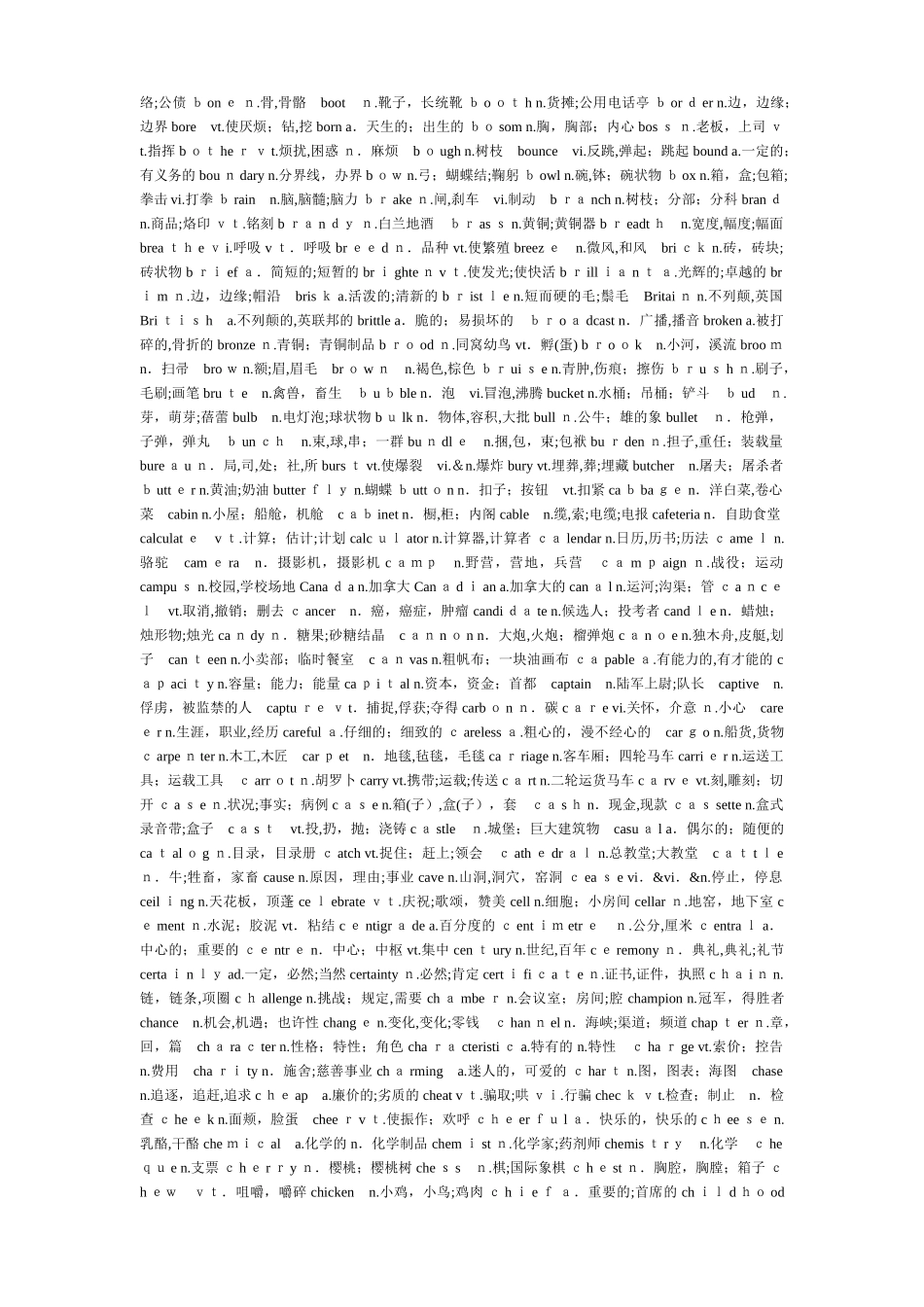 2025年强烈大学英语四级词汇表_第3页