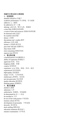 2025年英语学习四六级词汇总结