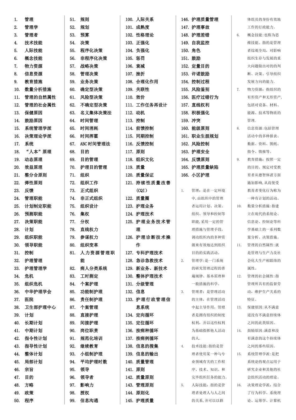 2025年自考护理管理学名词解释_第1页