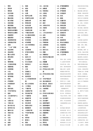 2025年自考护理管理学名词解释