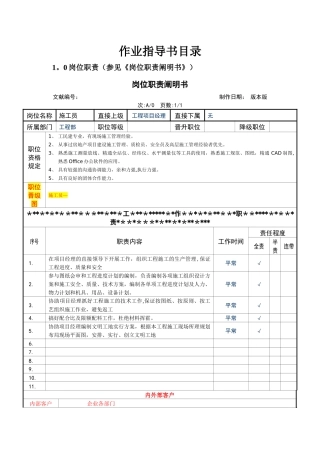 2025年工程部施工员岗位职责