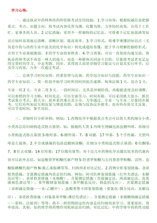 2025年自己总结的执业药师学习心得