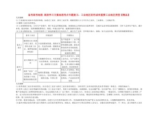2025年备考高考地理高效学习方案地理考点专项复习工业地域的形成和主要工业地域类型
