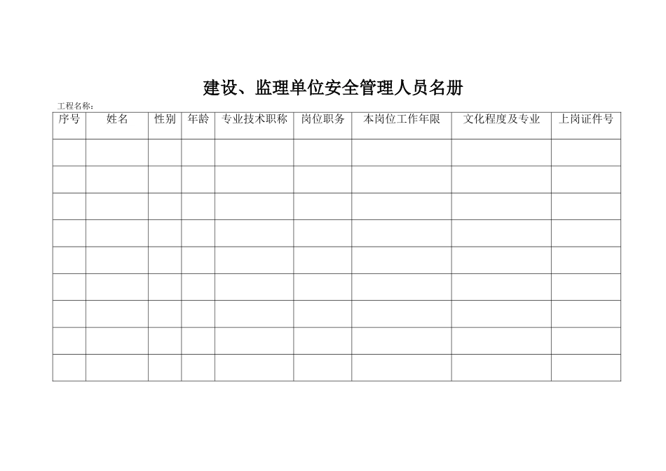 工程项目管理人员花名册_第1页