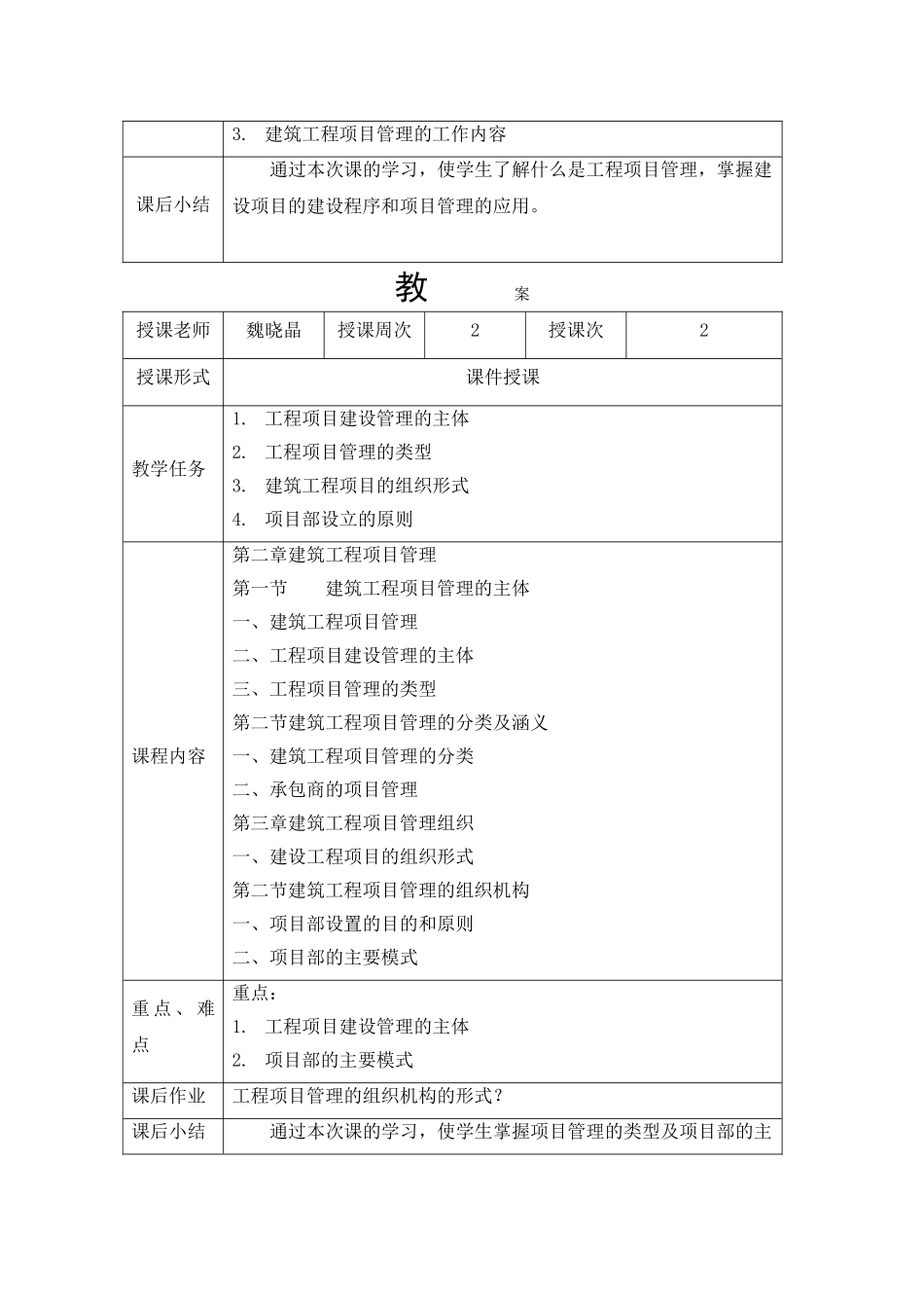 工程项目管理教案_第2页
