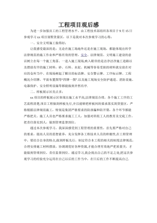 工程项目观后感