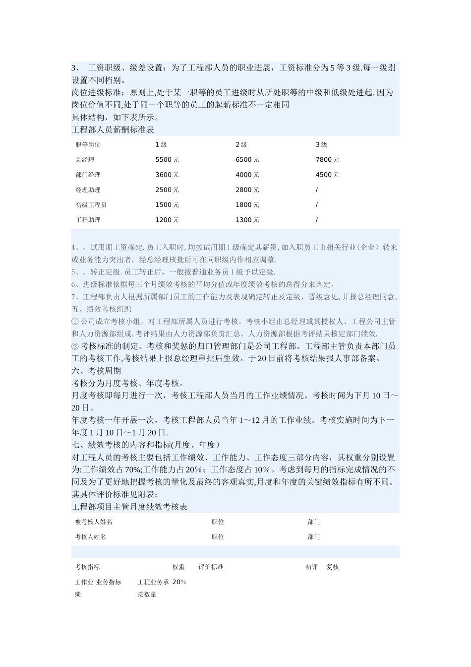 工程项目部绩效考核方案_第2页
