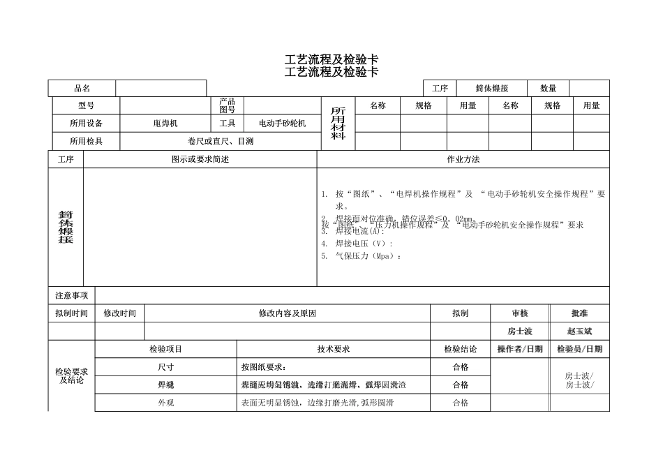 工艺流程及检验卡_第2页