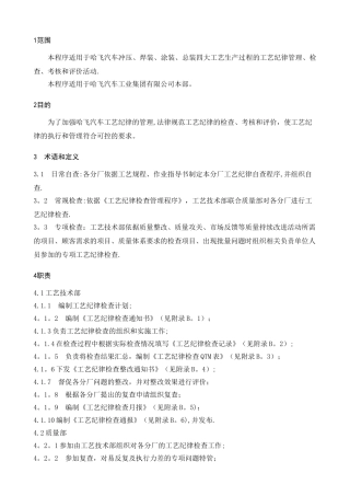 工艺纪律检查管理程序