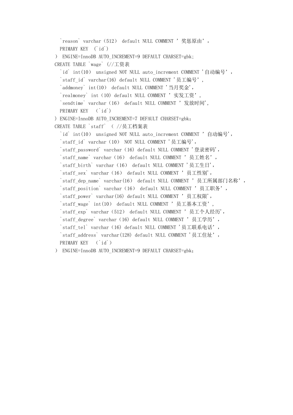 工资管理系统数据库设计_第3页