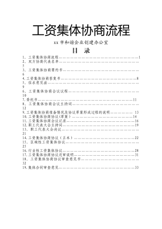 工资集体协商流程