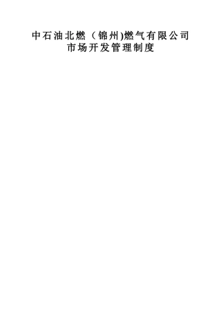 市场开发管理制度