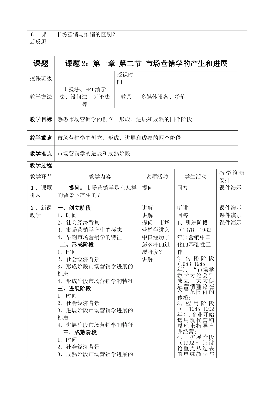 市场营销基础教案_第3页
