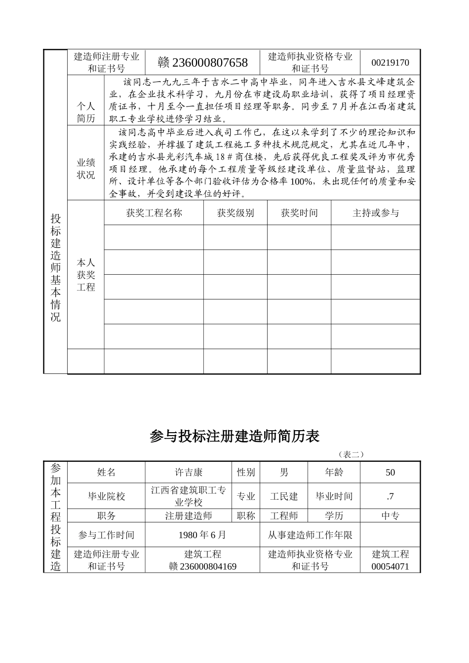 2025年注册建造师的简历_第3页