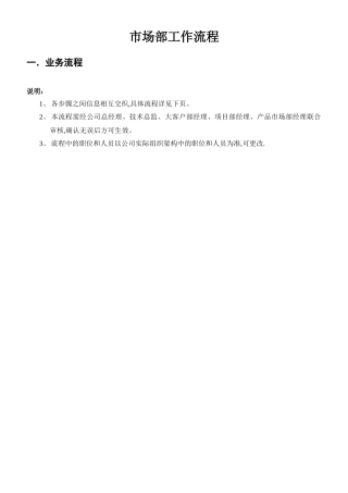 市场部工作职责与工作流程