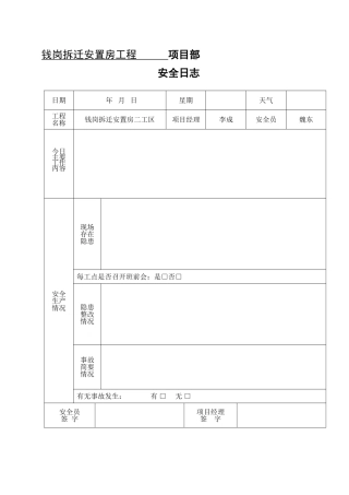 市政--安全日志