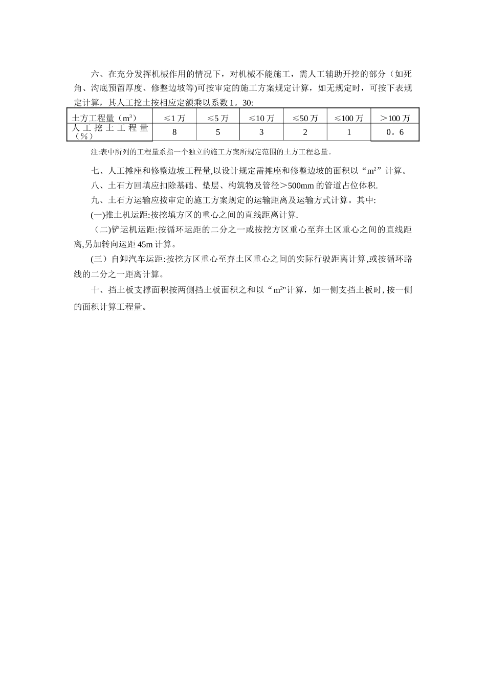 市政土方工程量计算规则_第2页